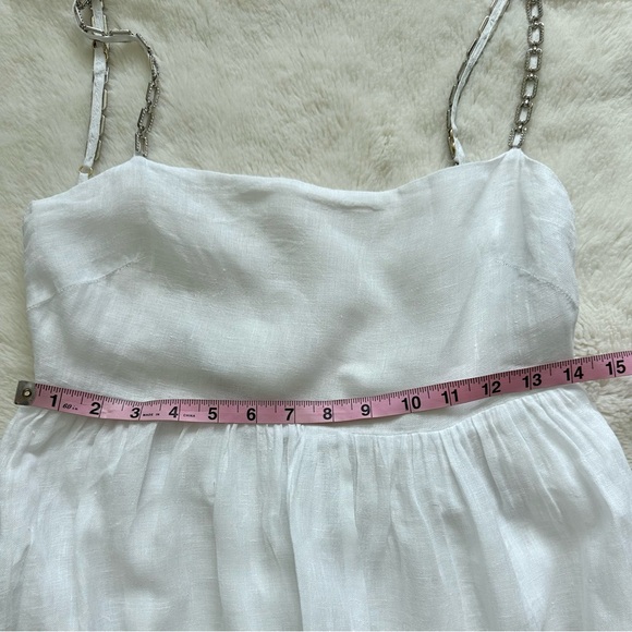 RUMER linen dress size S established with crystals Retail 580$ - Picture 8 of 11